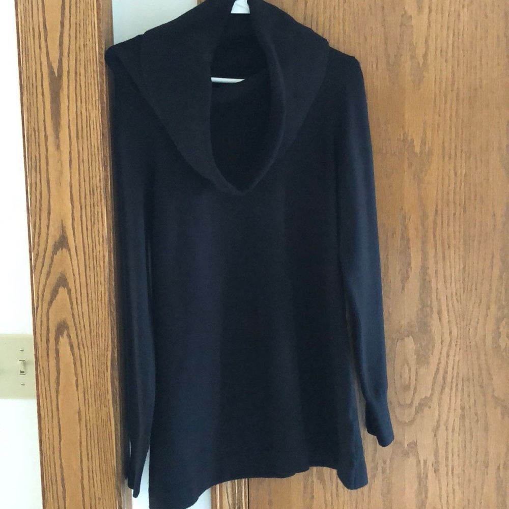 Cowl neck black sweater